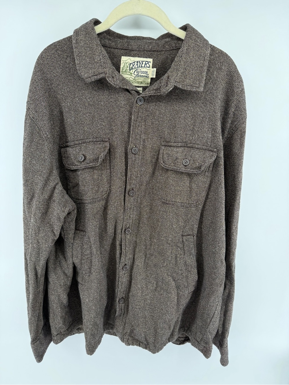 Grayers Outdoor Garments Cold Weather Heavy Shirt Jacket Brown‎ Men's XXL”